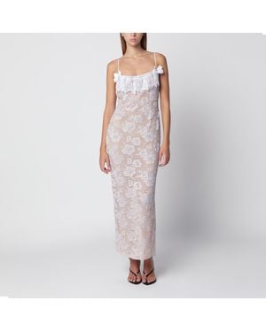 Alessandra Rich Lace Slip Dress - Pink