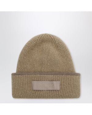 Jacquemus Gros Grain Beanie - Natural