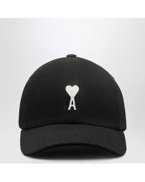Ami Paris Ami De Coeur Baseball Cap - Black