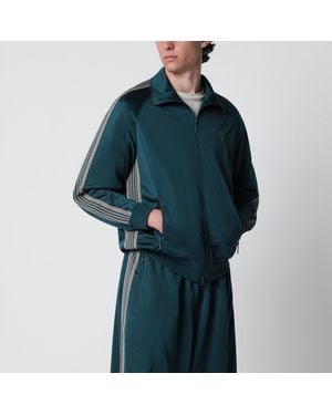 Needles Jacquard Polyester Track Jacket With Zip - Blue