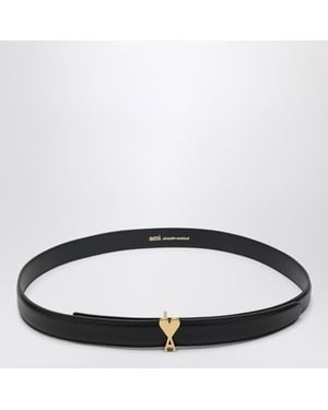 Ami Paris Ami De Caur Belt - Black