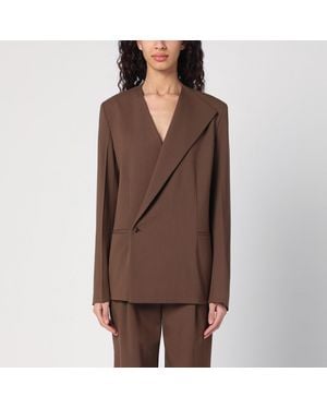 Loulou de Saison Brown Double-breasted Wool Jacket