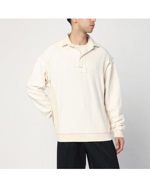 スウェット・トレーナー MAISON MARGIELA DISTRESSED-EFFECT ECRU SWEATSHIRT Maison Margiela Distressed-effect Ecru Sweatshirt Men In