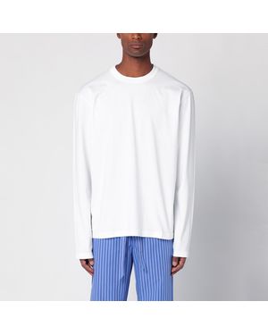 Tekla Pyjama Crew-neck Jumper - White