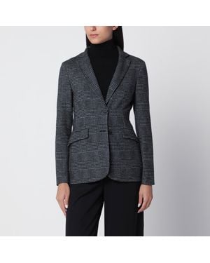 Harris Wharf London Single-Breasted Prince Of Wales Check Jacket - Black
