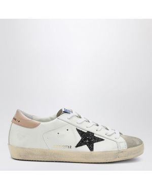 Golden Goose Sneaker Super-Star Weiß/Rosa/Schwarz Mit Glitzer