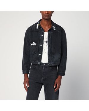 Enfants Riches Deprimes Type Vii Pin Assemblage Jacket In Denim - Black
