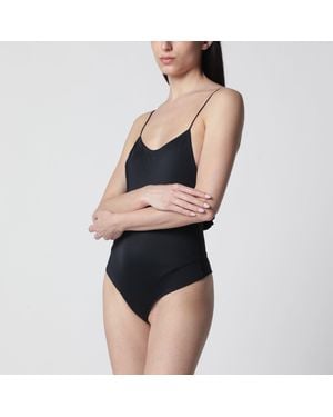 Jacquemus The Cabana Ruffled Swimsuit - Black