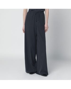 Max Mara Wide-Leg Silk Pants - Blue