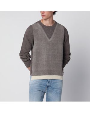 Maison Margiela Crewneck Lambswool Jumper - Grey