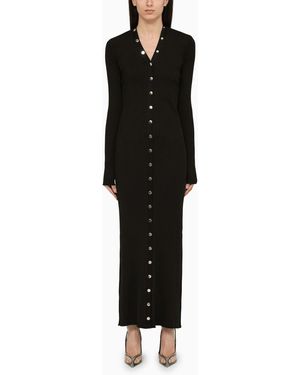 The Attico Viscose Long Cardigan - Black