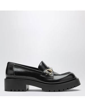 Gucci Smooth Leather Loafers - Black