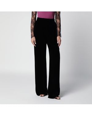 Valentino Viscose-Blend Trousers - Black
