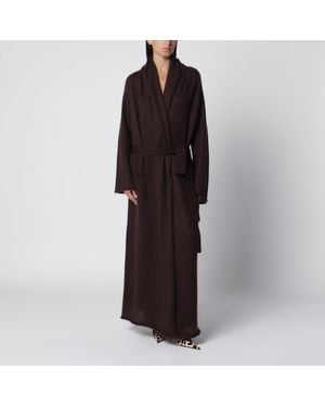 ANDAMANE Vika Dark Mohair Maxi Cardigan - Black