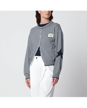 Weekend by Maxmara Gilet En Coton Bleu Avec Empiècements - Gris