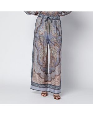 Zimmermann Wanderlust Pants With Tapestry Print - Grey