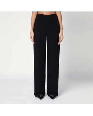 Loulou de Saison Straight Bouclé Trousers - Black