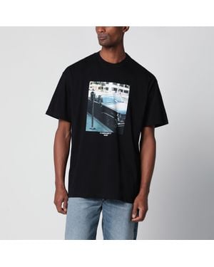 Carhartt T-Shirt S/S Warm Views Imprimé En Coton Bio Noir