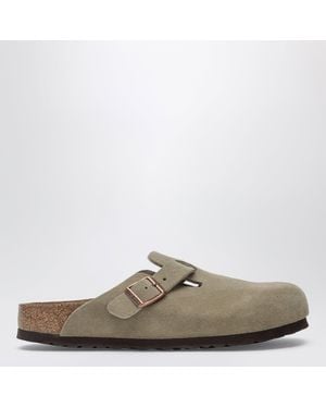 Birkenstock Boston Clogs Aus Wildleder - Natur
