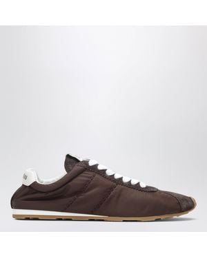 Miu Miu Plume Sneaker Aus Leder - Braun