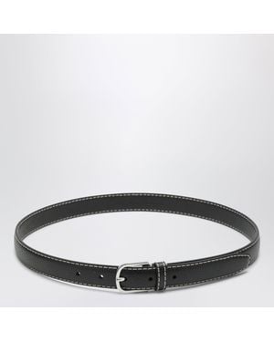 TOTEME Schmaler Gürtel Aus Genarbtem Leder - Schwarz
