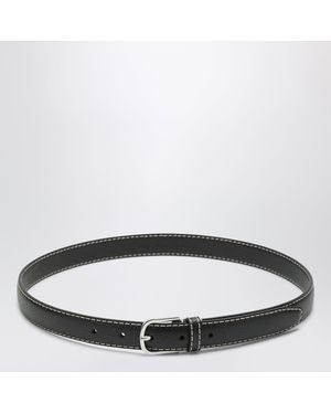 TOTEME Schmaler Gürtel Aus Genarbtem Leder - Schwarz