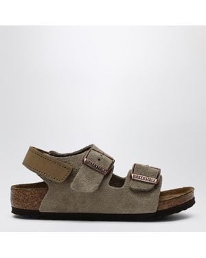 Birkenstock Milano Taupe Suede Sandal - Brown