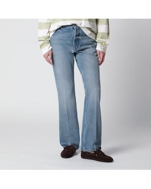 Miu Miu Washed Denim Trousers - Blue