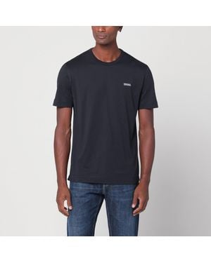 ZEGNA T-Shirt With Logo - Blue