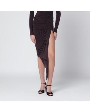 Francesco Murano Draped Skirt - Black