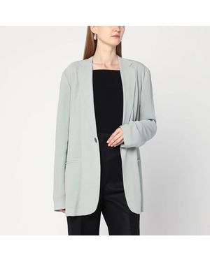 Alberta Ferretti Einreihige Eisfarben Jacke - Grau