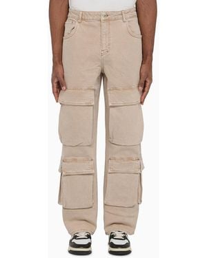 Represent R3Ca Denim Cargo Trousers - Natural