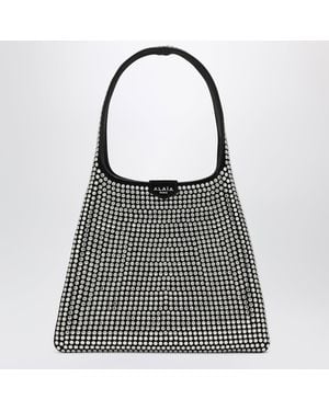 Alaïa Kleine Schwarze Hobo-Tasche Aus Leder Mit Nieten
