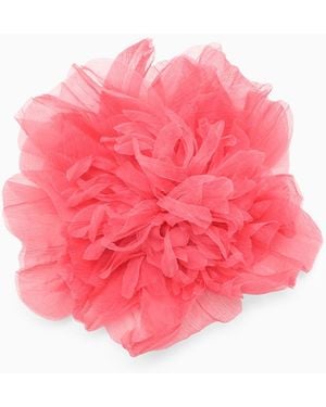 Max Mara Peony-Coloured Flower Brooch - Pink