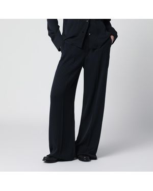 Gucci Jacquard Silk-Blend Trousers - Blue