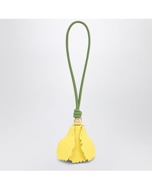 Loewe Tulip-Shaped Leather Pendant - Yellow