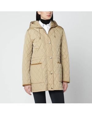 Burberry Cappotto trapuntato beige in nylon - Neutro