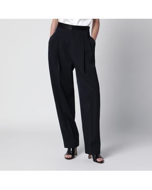 Bottega Veneta Midnight Wool Trousers - Blue