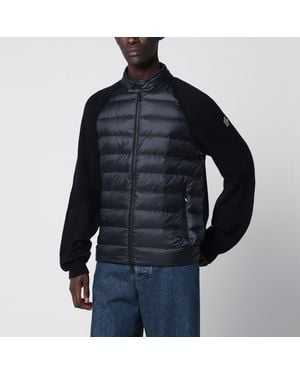 Moncler Dark Padded Zip-Up Cardigan - Blue