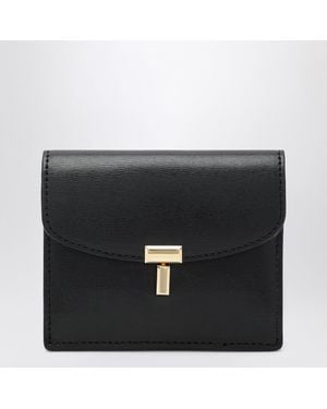 TOTEME Smooth-Leather T-Lock Card Holder - Black