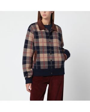 Guest In Residence Camel-Colored Bober Jacket With Tartan Pattern - Multicolor