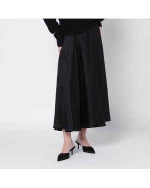 Anine Bing Christina Silkblend Midi Skirt - Black