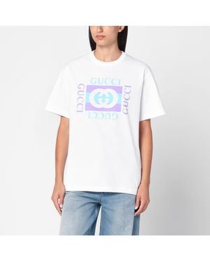 Gucci T-Shirt With Logo Print - White