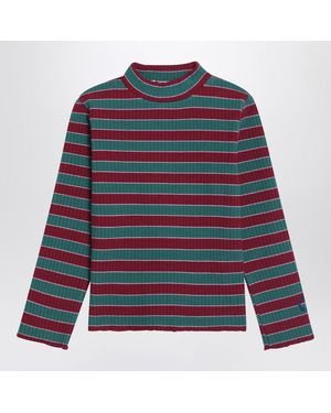 Bobo Choses Gestreifter Gerippter Baumwollpullover - Blau