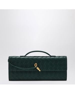Bottega Veneta Andiamo Clutch With Emerald Handle - Green