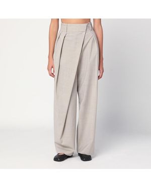 Loewe Pantalone a portafoglio in lana beige mélange - Neutro