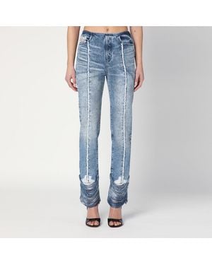 DIESEL Bootcut Jeans D-ginna Washed Effect - Blue