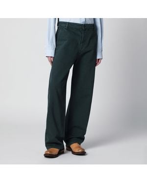Miu Miu Bottle Gabardine Trousers - Blue