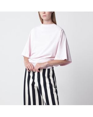Jacquemus Rosa Moisson-T-Shirt Mit Offenem Rücken - Weiß