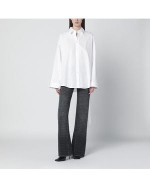 Balenciaga Cotton Shirt With Lace-Up Details - White